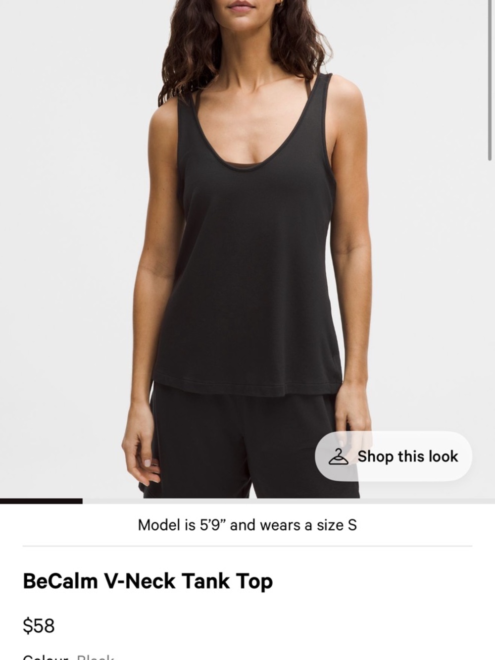 lululemon athletica Charcoal Scoop Neck Tank